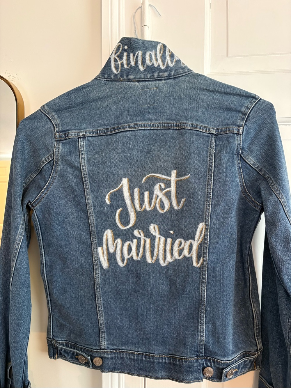 Bridal ‘Just Married' Jean Jacket